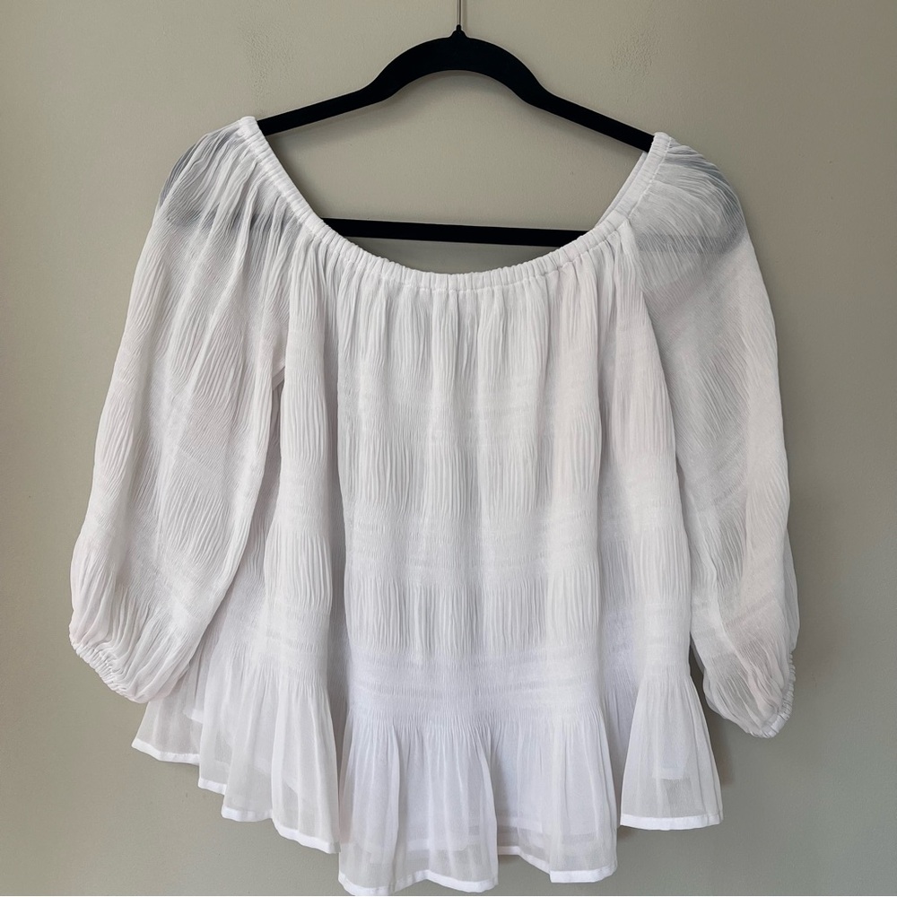 Express White Off The Shoulder Blouse